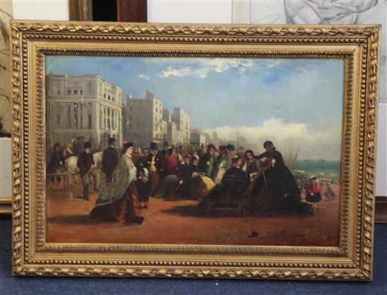 Henry Pilleau (1815-1899) The Parade, Brighton 11.5 x 17.75in.